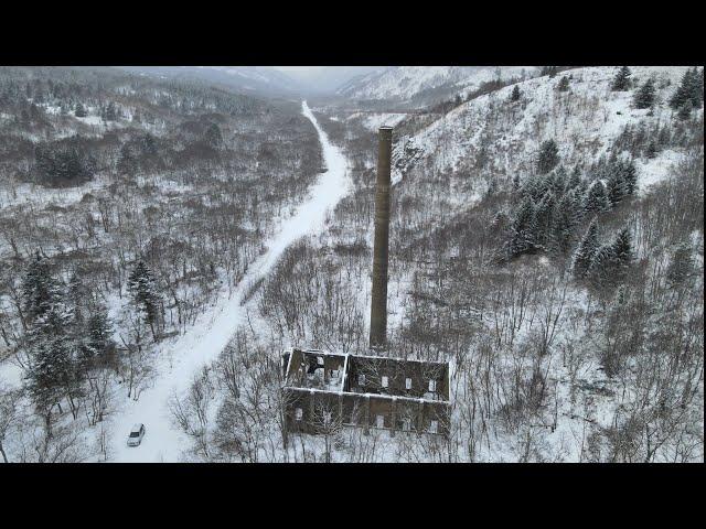 Шахта в Новиково. Голубые или бирюзовые озера и японская электростанция периода Карафуто