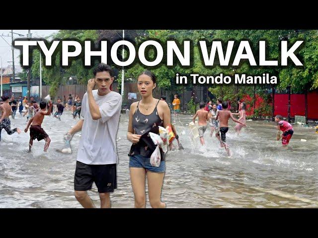 Walking During a Super Typhoon in the Philippines [4K HDR]