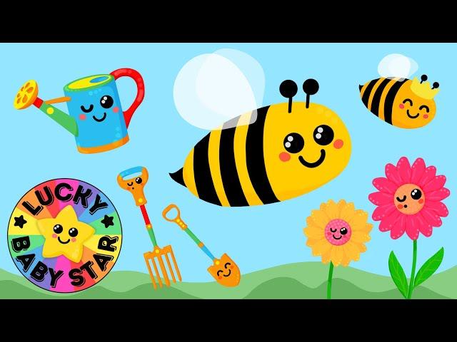 Summer Bees - Baby Sensory Nature Adventure in the Flower Garden with Happy Honeybees & Friends