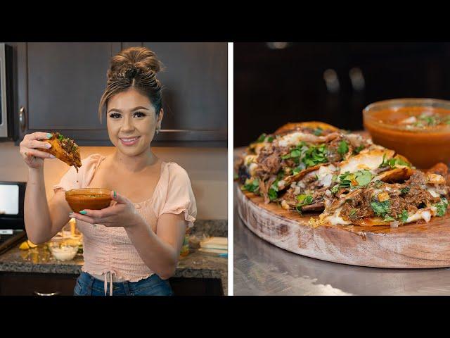 The BEST BIRRIA YOU CAN EVER MAKE AT HOME | Crunchy Quesa Tacos