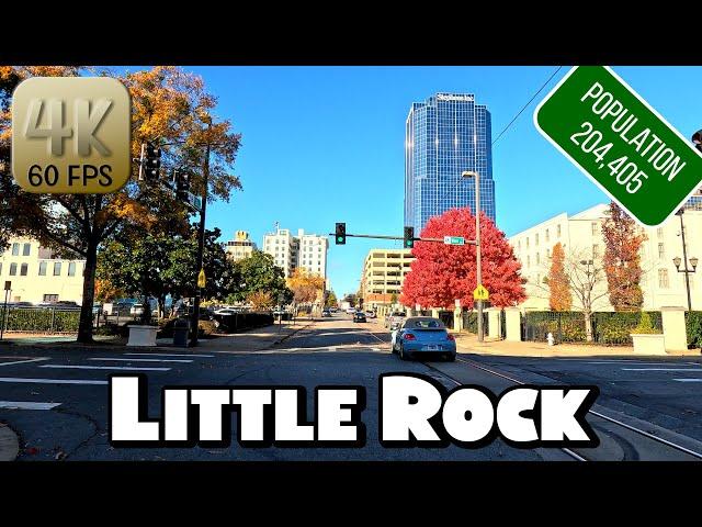 Driving Around Downtown Little Rock, Arkansas in 4k Video