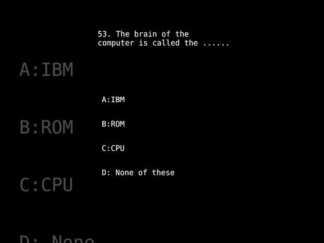 Computer related Multiple choice question (MCQ) with answers