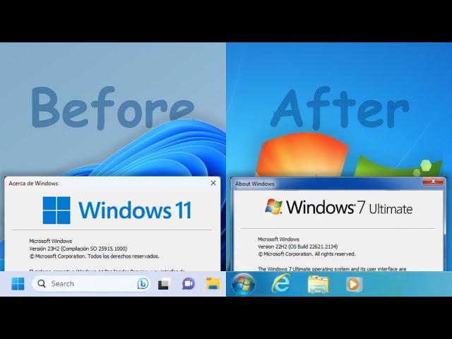 How to transform Windows 11 into Windows 7