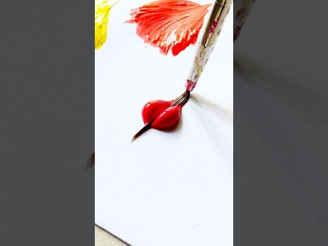 Easy one stroke flower painting technique #simplestrokes #onestrokepainting #art#flowers #satisfying