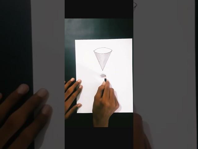 3d Drawing Floating On Paper/ Easy art for beginners with marker & pencil #3dDrawing #viral #short