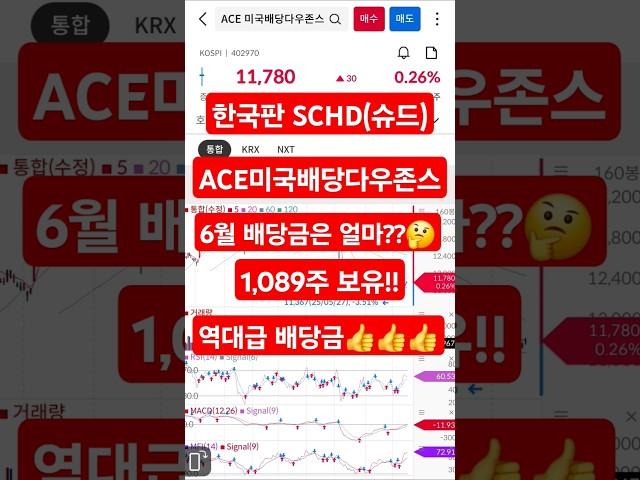 ACE미국배당다우존스 ETF 6월 배당금