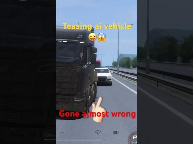 TEASING AI VEHICLE ️GONE ALMOST WRONG IN TRUCKERS OF EUROPE 3 | SK GAMER OG