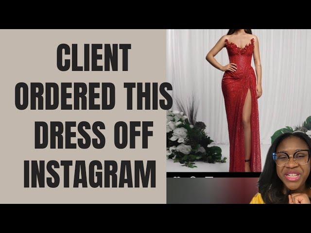 Client ordered this prom dress off Instagram and needed alterations