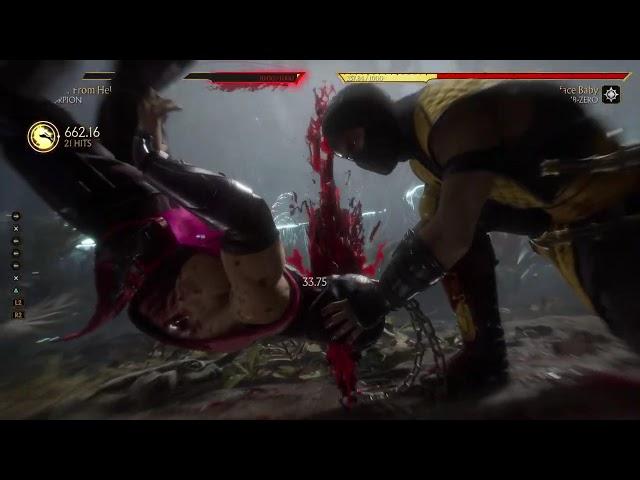 662 Damage Kombo With Searing Rage Scorpion (MK11)