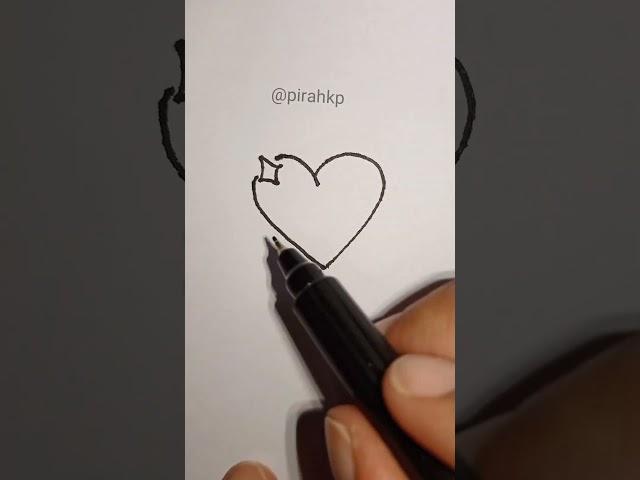 Things to draw when you're bored Pt. 130  | Heart Doodle #draw #drawingtutorial #drawing #doodle