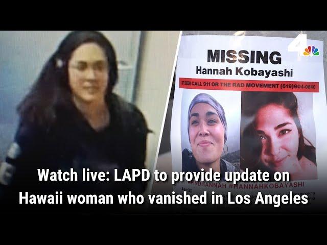 Watch live: LAPD to give update on Hawaii woman who went missing from Los Angeles