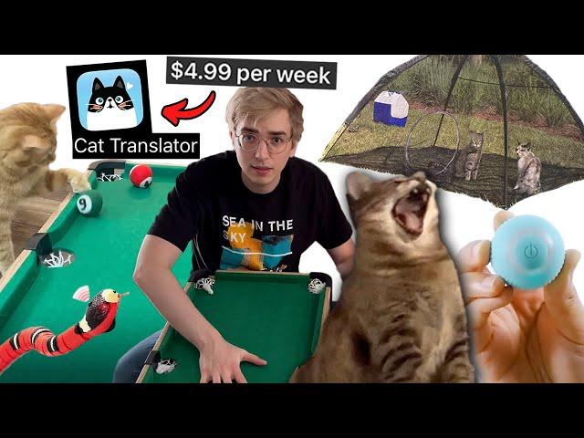 Trying the weirdest cat toys on the internet