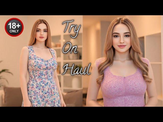 [4K] NEW TRANSPARENT DRESSES & Mirror Reflections | TRY ON HAUL with jesica