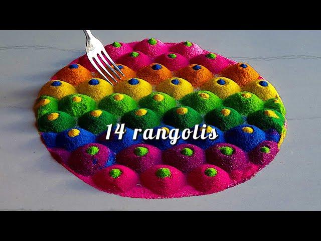 #1519 satisfying video | navratri rangoli designs | diwali rangoli design | kolam