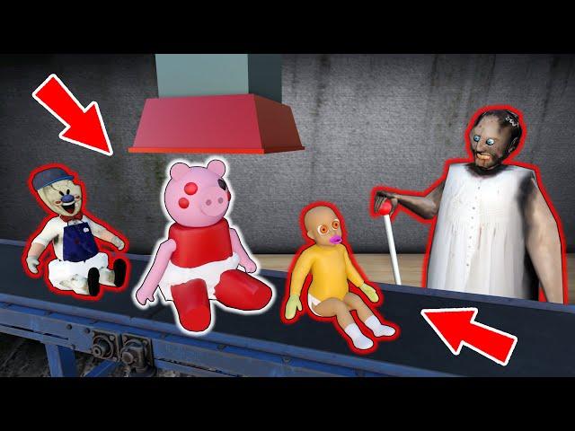 Granny vs baby Piggy, baby Ice Scream - funny horror animation parody (all series about Piggy)