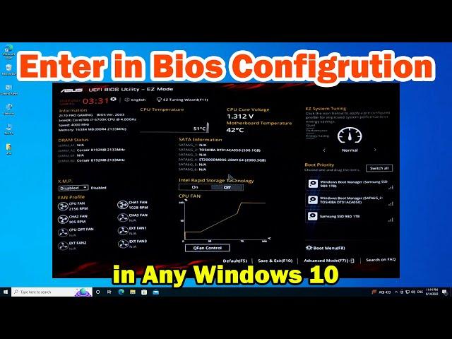 How to Enter in BIOS / UEFI on Any Windows 10 PC or Laptop - 2024