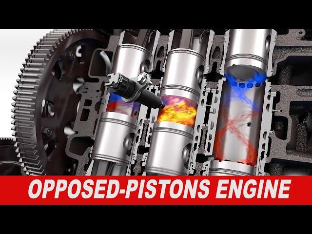 Opposed Piston Diesel Engine explained | A comprehensive animation.