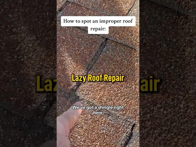 Lazy Roof Repair #roofing #repair