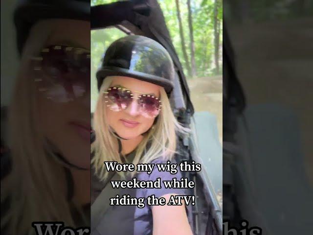 WORE MY WIG RIDING AN ATV! #wiglife #wigs #wigsforeveryday#raquelwelchwigs