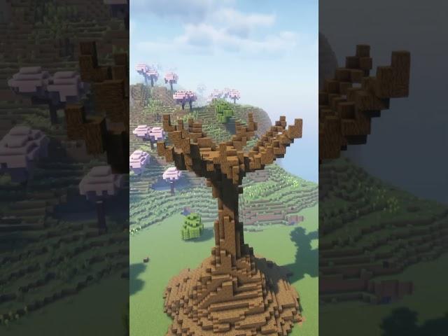 마크에서 거대 벚꽃 나무 건축하기 #minecraft