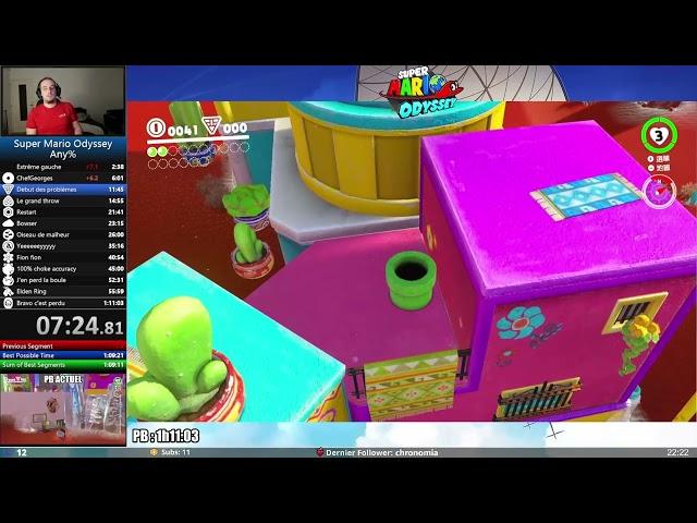 Super Mario Odyssey any% speedrun 1:09:17 by Idallias