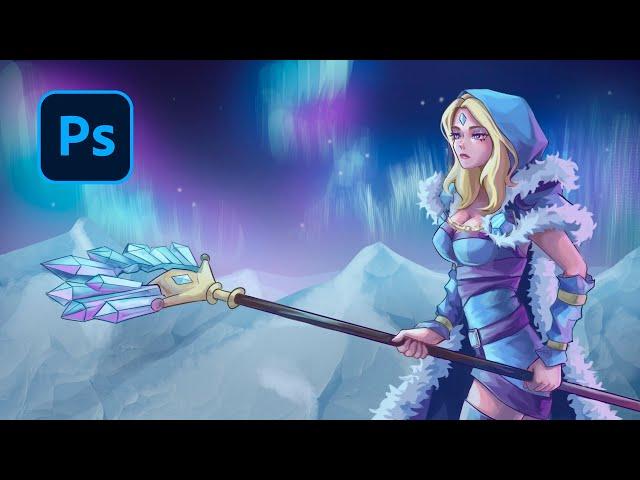 Crystal Maiden - Dota 2 - Speedpaint (Photoshop)