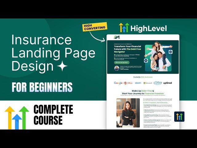 Gohighlevel Landing Page Design Tutorial For Beginners | Complete Step By Step Course With Concepts