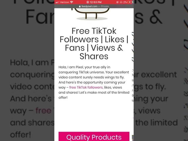 go check out feedpixel.com for free tiktok likes, views, and shares! and tons more