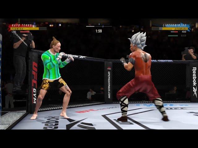 UFC 4:TROLLING WITH GOKU IN ONLINE WORLD CHAMPIONSHIP