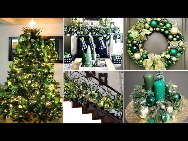 +100 CHRISTMAS HOME DECORATION IDEAS - GREEN CHRISTMAS DECOR IDEAS 2024 - CHRISTMAS TRENDS 2024 