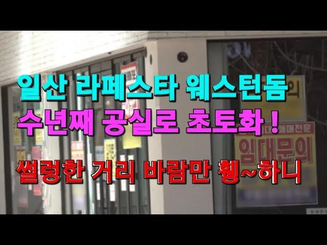 일산 라페스타 웨스턴돔 수년째 공실로 초토화 썰렁한거리 바람만 휑하니