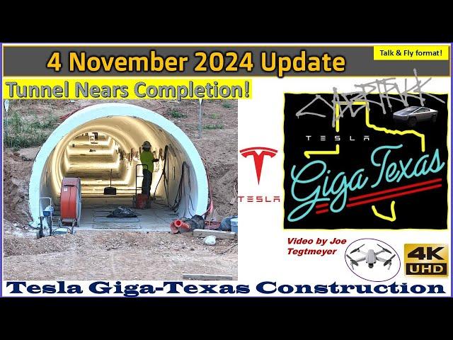 Tunnel Interior Paint, Prod Line & Electrical System Upgrades! 4 Nov 2024 Giga Texas Update(06:55AM)