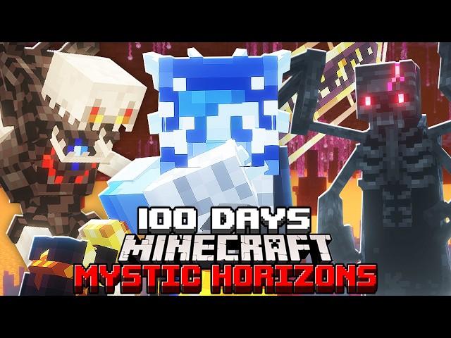 I Survived 100 Days in Mystic Horizons in Minecraft