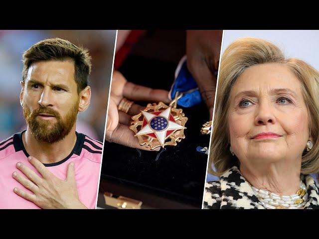 LIVE:  Biden awards Medal of Freedom to Hillary Clinton, Messi and others | NBC News