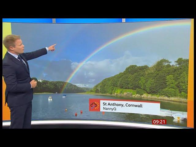 Weather images + heavy rain & rainbows and sporting events (UK) 6/July/2024 (a)