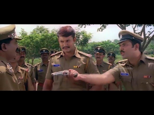 Darshan teach lesson to senior police for supporting Rowdies | Ayya Kannada Movie Part -9