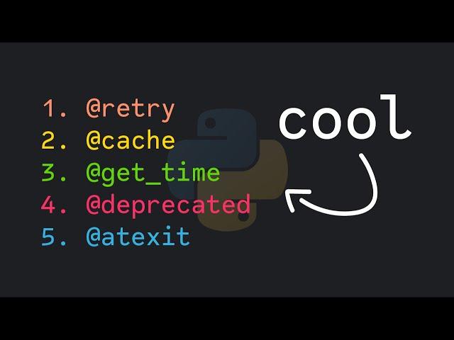 5 Useful Python Decorators (ft. Carberra)