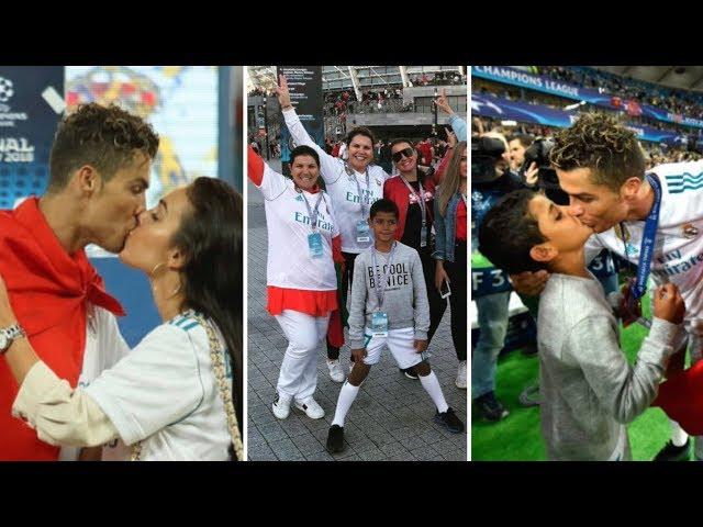 Cristiano Ronaldo all family in Kiev during final game vs Liverpool