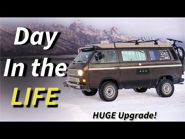 Day in the Life and Upgrading the Van - Winter Vanlife