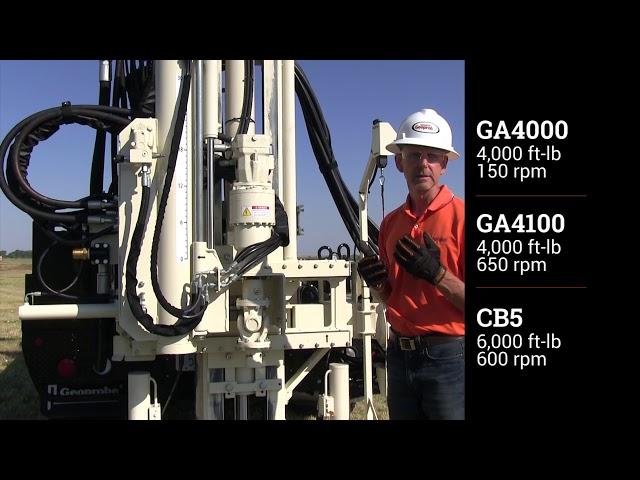 Geoprobe® 3100GT Geotechnical Drill Rig Features - Rotary Head Options