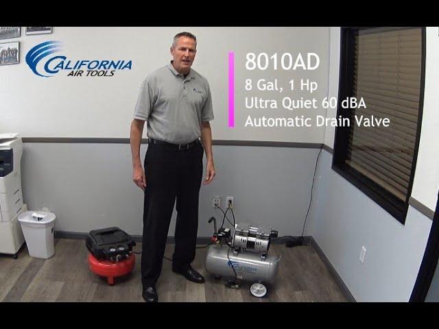 California Air Tools 8010AD Ultra Quiet Oil-Free Air Compressor with Automatic Drain Valve