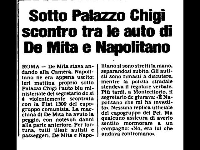 Veniva da "Destra": l'incidente automobilistico De Mita-Napolitano, intervista a Giuseppe Sangiorgi