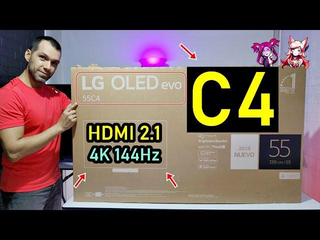 LG C4 OLED evo: UNBOXING AND FULL REVIEW / HDMI 2.1 4K 144Hz / Brightness Booster