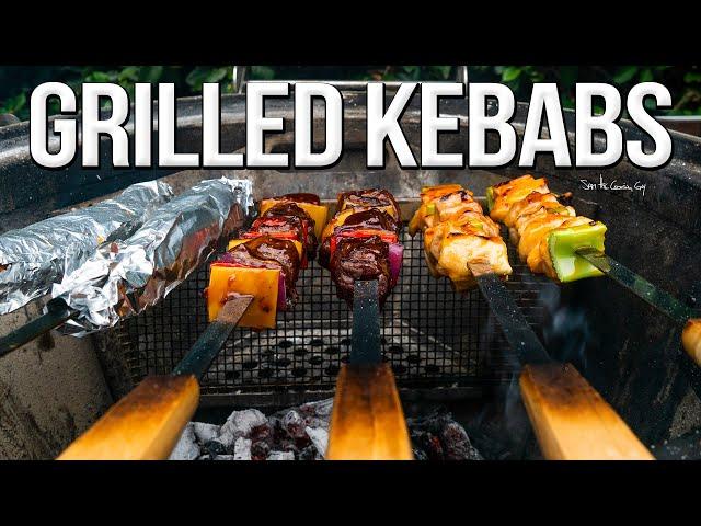 Juicy Grilled Chicken & Steak Kebabs | SAM THE COOKING GUY 4K