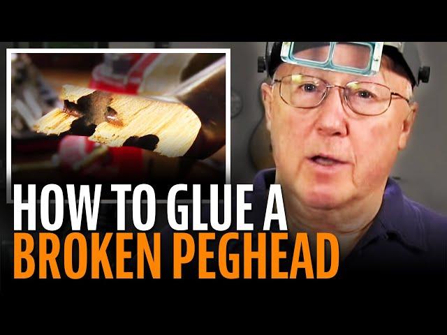 Gluing a broken guitar peghead