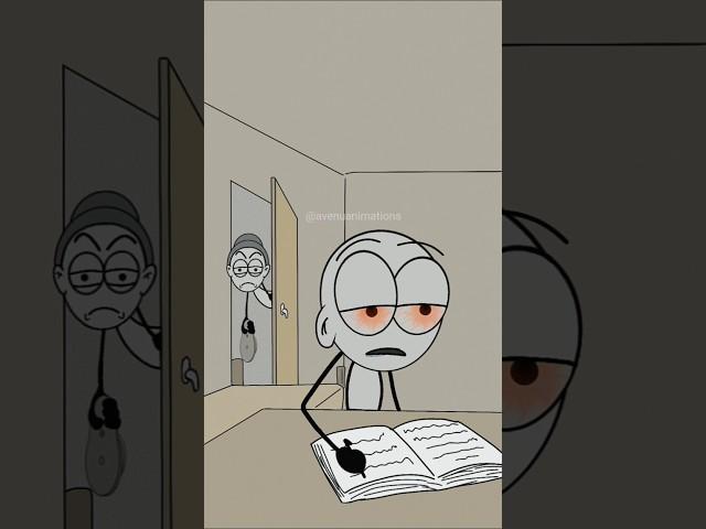The night before an exam!  (best animation memes) #shorts