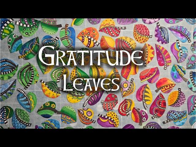 Gratitude leaves, & 30 ideas to be grateful for during Autumn as a Pagan, VR to @taigajournals