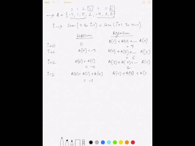 How to Find equilibrium index of an array