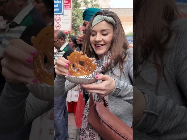 Trying Indian Street Food in Delhi #india #shorts