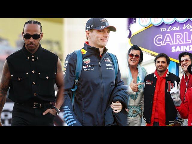 Lewis Hamilton arrives with bodyguards | F1 Drivers arriving in Las Vegas | Behind the scenes